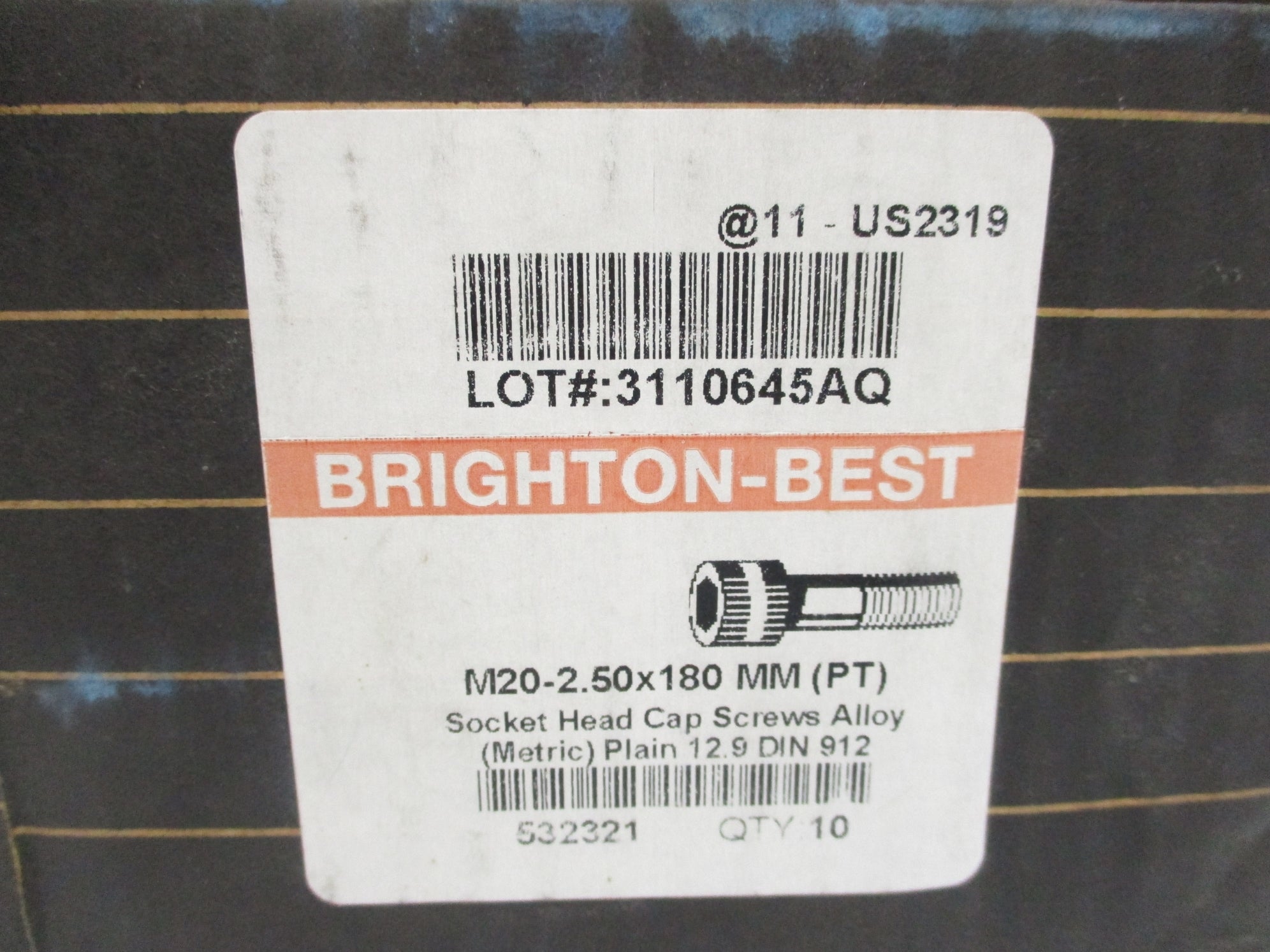 BRIGHTON M20-2.50X180MM (PKG OF 10) NSMP