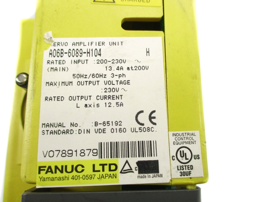 FANUC A06B-6089-H104 200-230V 13.4A NUPI