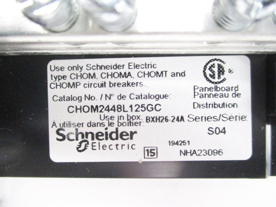 SQUARE D CHOM2448L125GC SER. S04 NSMP