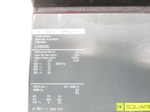 SQUARE D LH36400 600V 400A NSNP