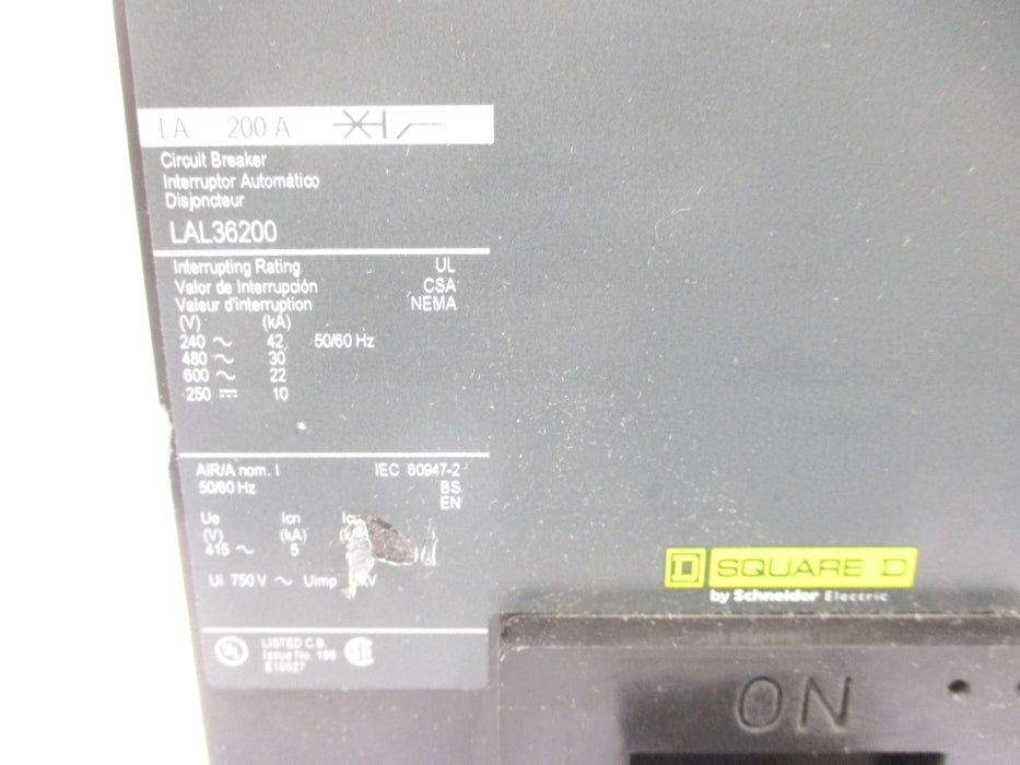SQUARE D LAL36200 480V 200A NSNP