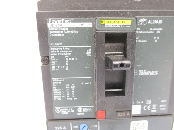SQUARE D JDL36225 600V 225A NSNP