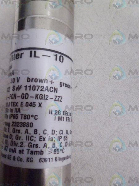 WIKA IL-10 45290822 PRESSURE TRANSMITTER  UNMP