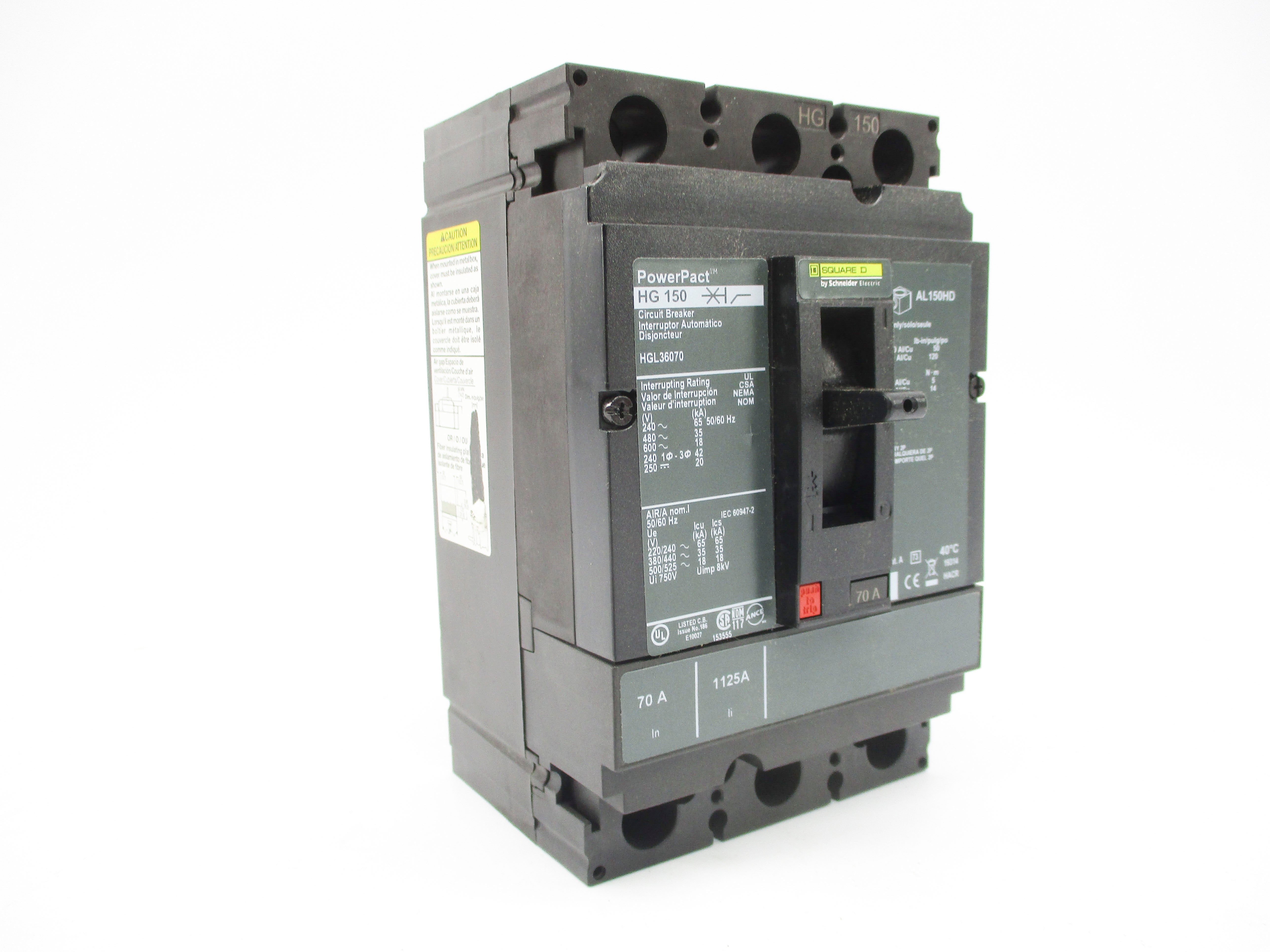 SQUARE D HGL36070 SER. S1 600V 70A NSMP