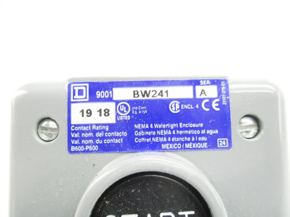SQUARE D 9001BW241 SER. A 600VAC/DC NSMP