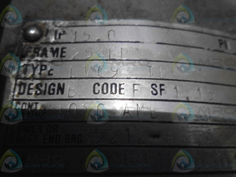 US MOTORS VLECP2394T 15 HP 3510 RPM MOTOR  NSNP