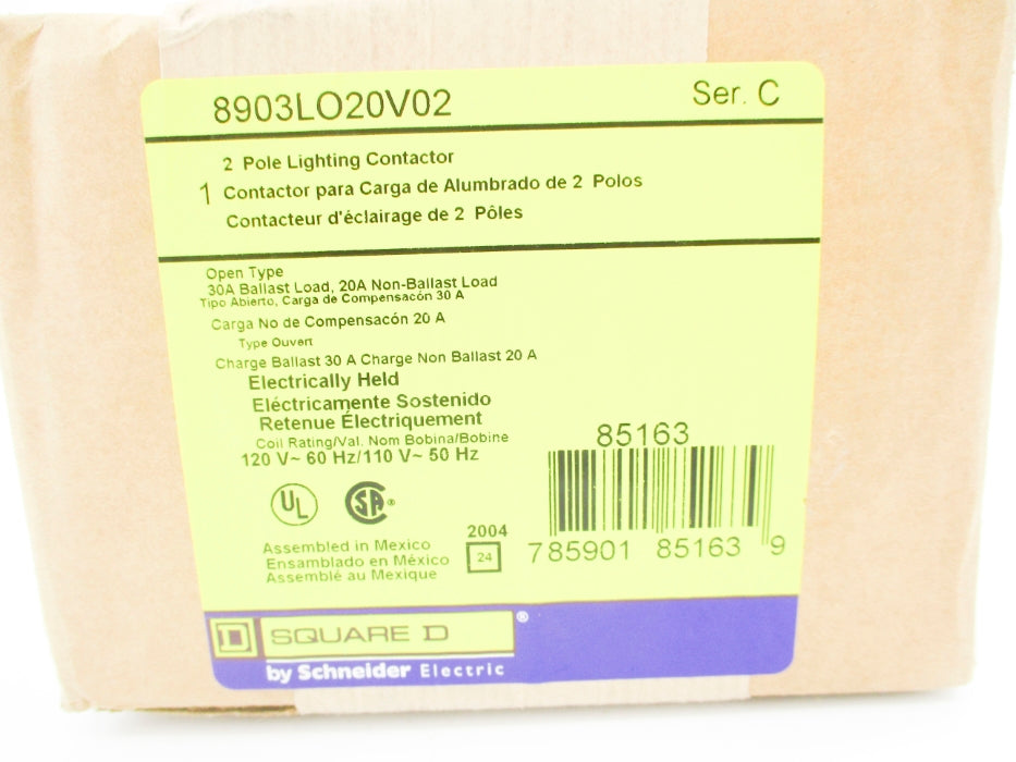 SQUARE D 8903LO20V02 SER. C 110-120V 30A NSFS