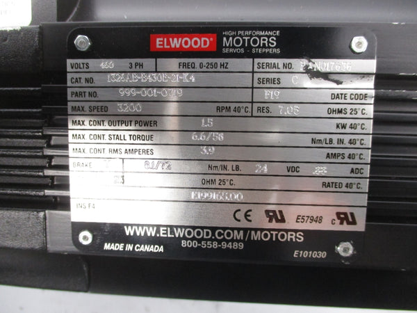 ELWOOD 1326AB-B430E-21-K4 SER. C 460V 3.9A NSNP