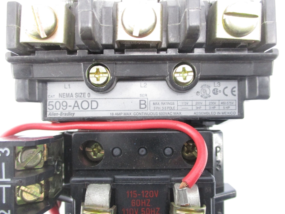 ALLEN BRADLEY 509-AOD SER. B 110/115-20V 18A NSNP