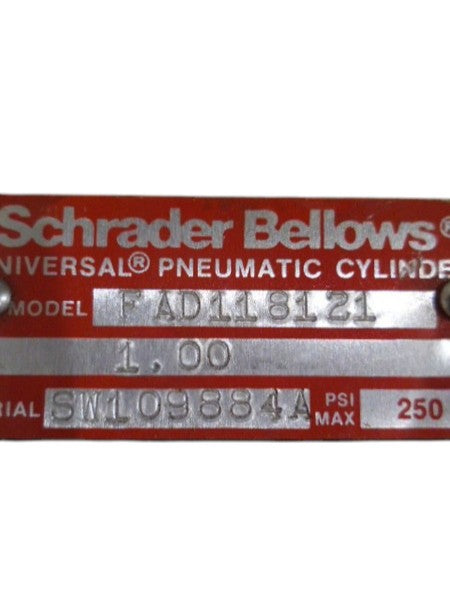 SCHRADER BELLOWS FAD118121 1.00 UNIVERSAL PNEUMATIC CYLINDER  NSNP