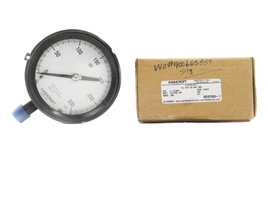ASHCROFT 45-1279-SS-04L-300# 0-300PSI 4-1/2" NSMP