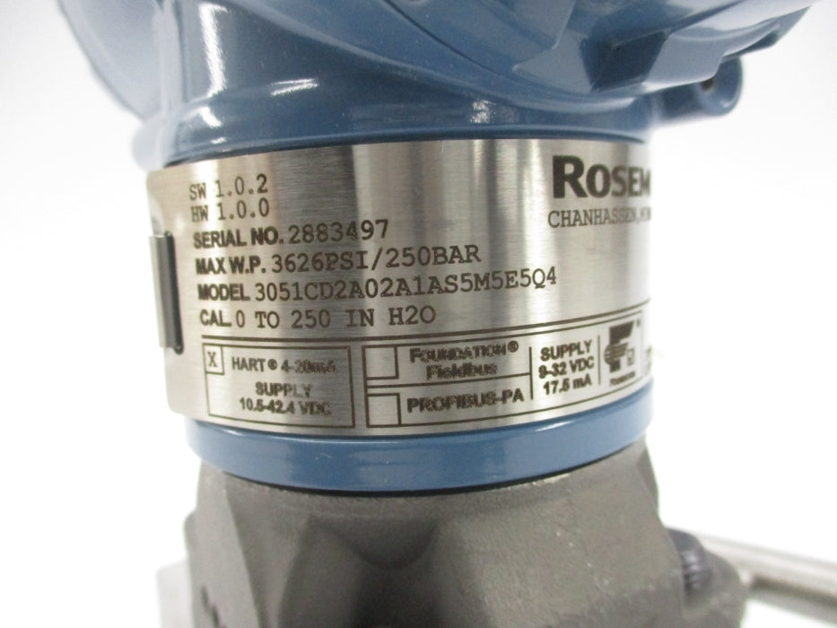 ROSEMOUNT 3051CD2A02A1AS5M5E5Q4 3626PSI NSMP