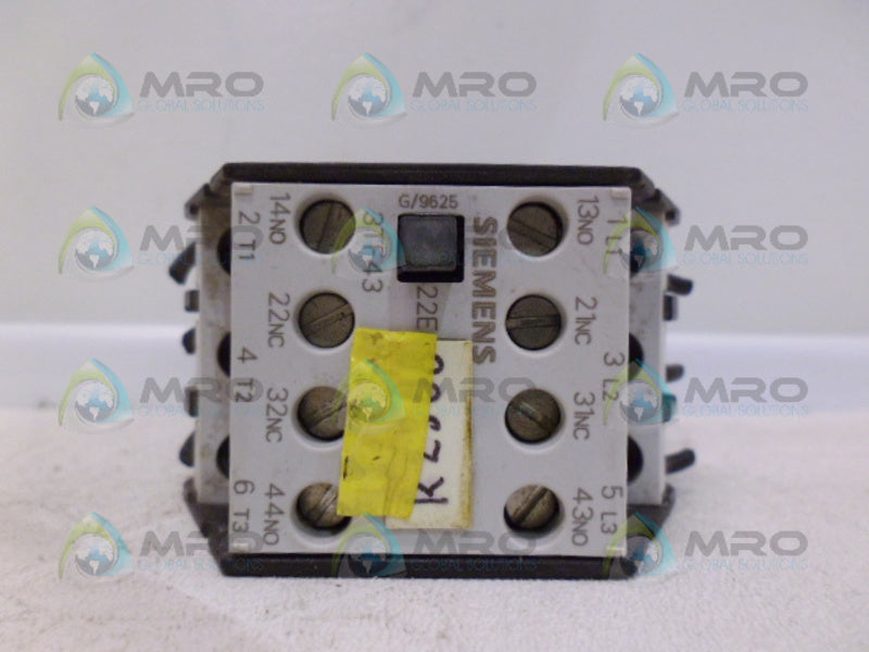 SIEMENS 3TF4322-0B CONTACTOR  UNMP