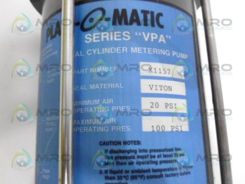 PLAST-O-MATIC X1157 DUAL CYLINDER METERING PUMP  UNMP