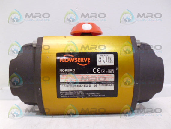 FLOWSERVE 15RDB40-1SD1EO-D NORBRO PNEUMATIC ACTUATOR  NSNP