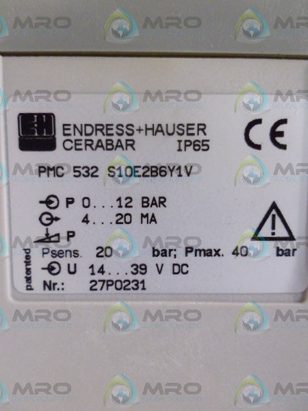 ENDRESS+HAUSER PMC532S10E2B6Y1V PRESSURE TRANMITTER NSMP
