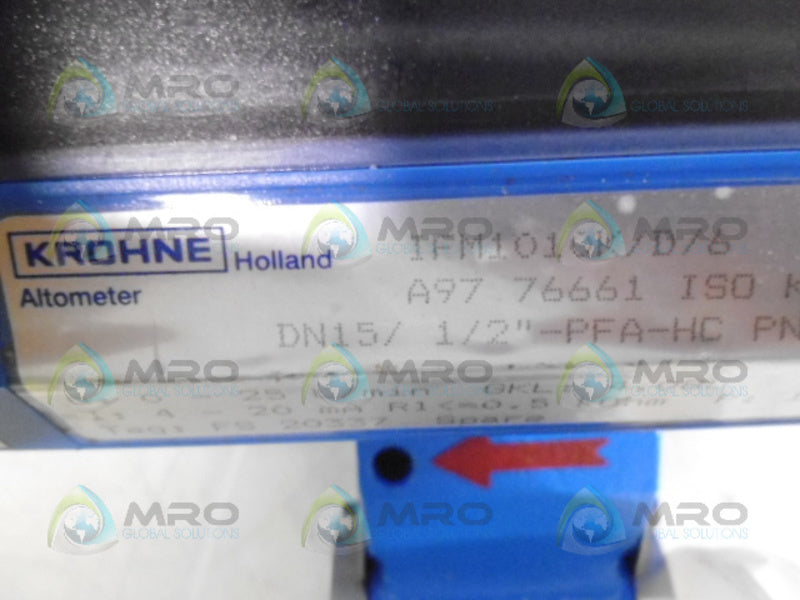 KROHNE IFM1010K/D/6 FLOW METER NSNP