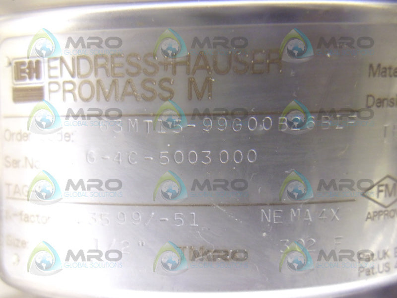 ENDRESS+HAUSER 63MT15-99G00B26B1F F2-FT-20212 FLOW METER NSNP