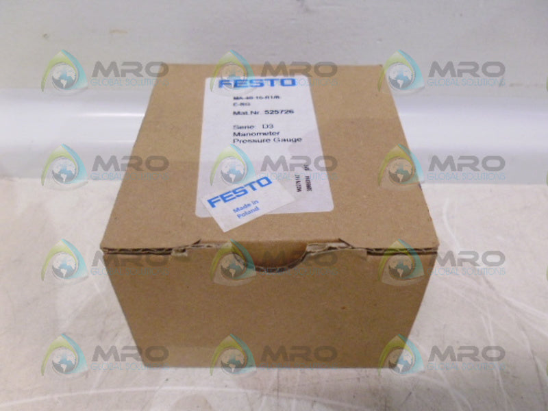FESTO MA-40-16-R1/8-E-RG 525726 PRESSURE GAUGE *NEW IN BOX*