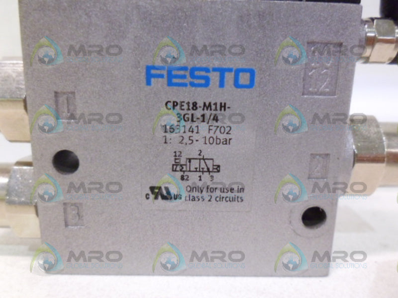FESTO CPE18-M1H-3GL-1/4 SOLENOID VALVE UNMP