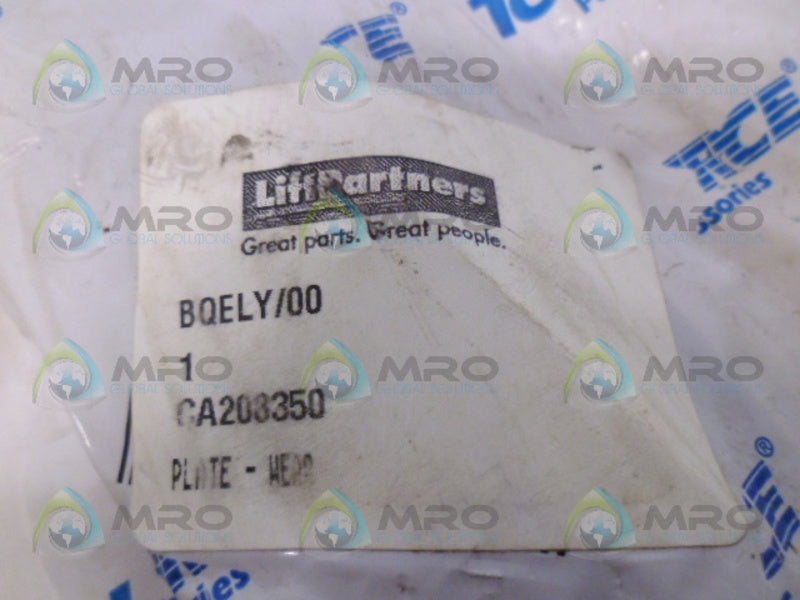LIFT PARTNERS BQELY/00 HEAD PLATE NSMP