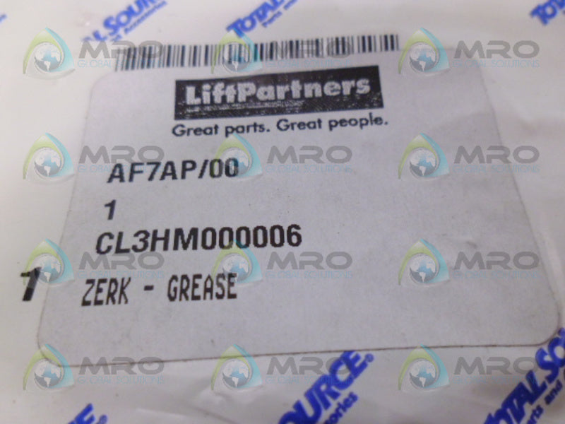LIFT PARTNERS CL3HM000006 GREASE ZERK NSMP