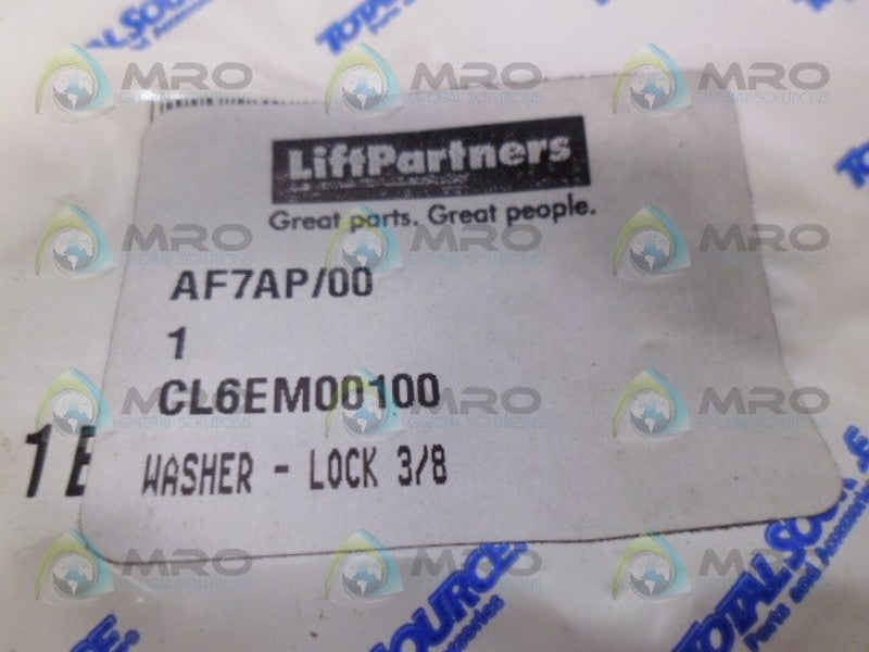 LIFT PARTNERS CL6EM00100 LOCK WASHER 3/8" NSMP
