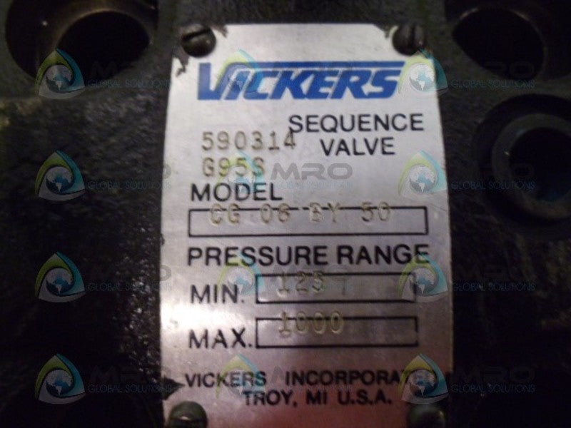 VICKERS CG06BY50 RELIEF VALVE NSNP