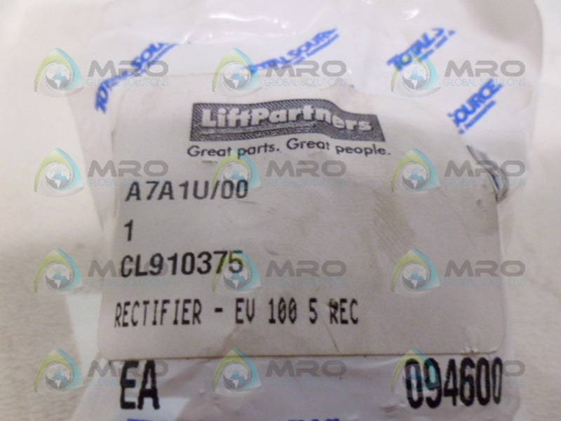 LIFT PARTNERS CL910375 RECTIFIER NSMP