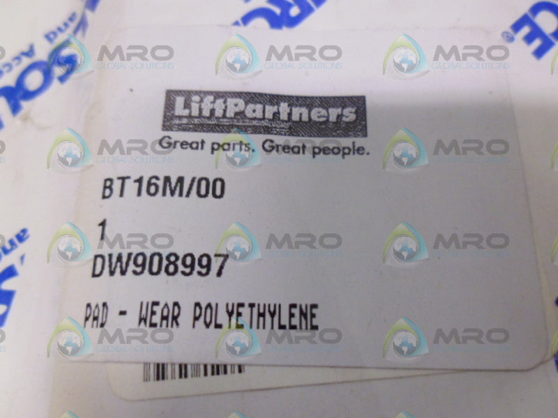 LIFT PARTNERS DW908997 WEAR POLY. PAD NSNP
