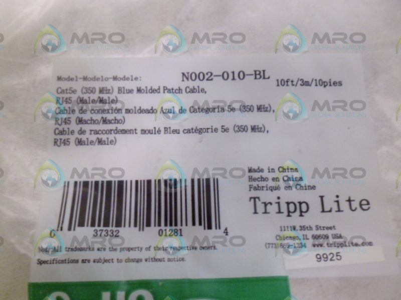 TRIPP LITE N002-010-BL 10FT/3M/10 PIES NSNP