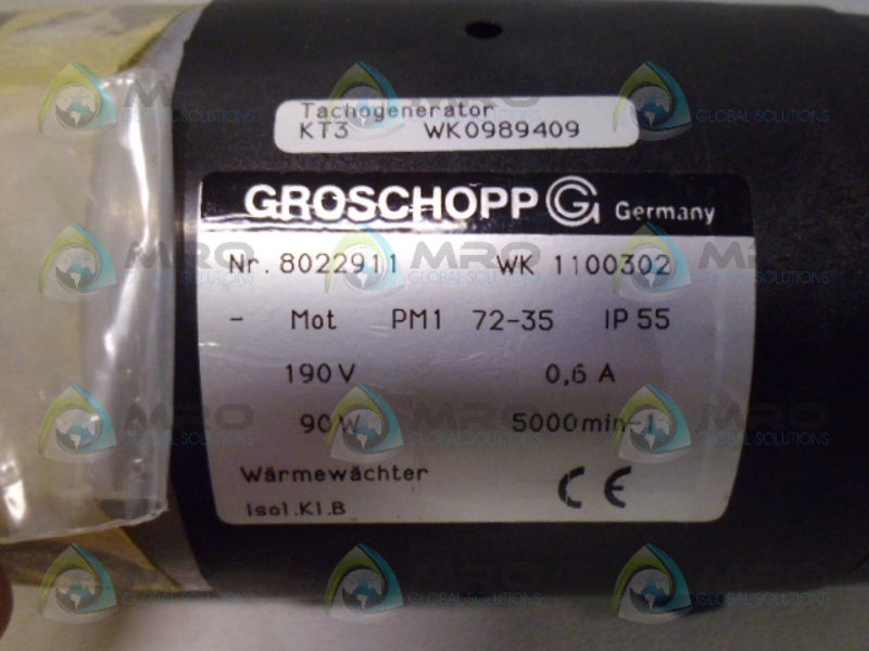 GROSCHOPP 8022911 TACH GENERATOR NSNP