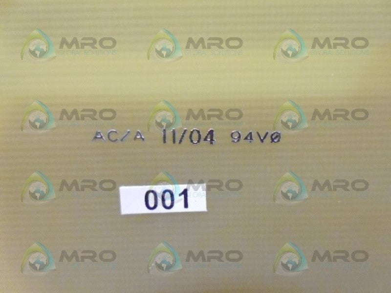 MICROSCAN 082777 DATA PANEL AC/A 11/04 94V0 NSNP