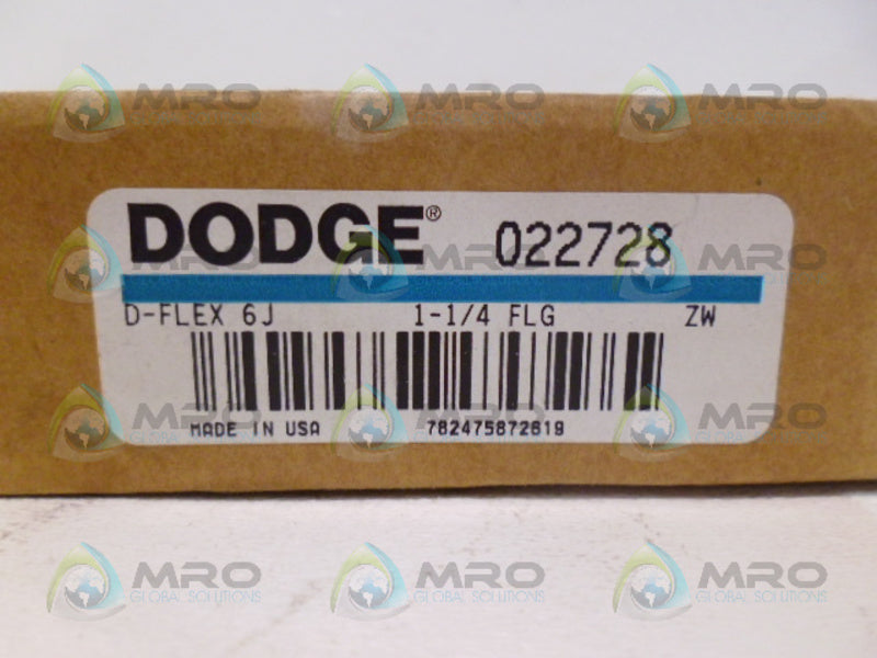 DODGE 022728 D-FLEX 6J 1-1/4 FLG ZW NSMP