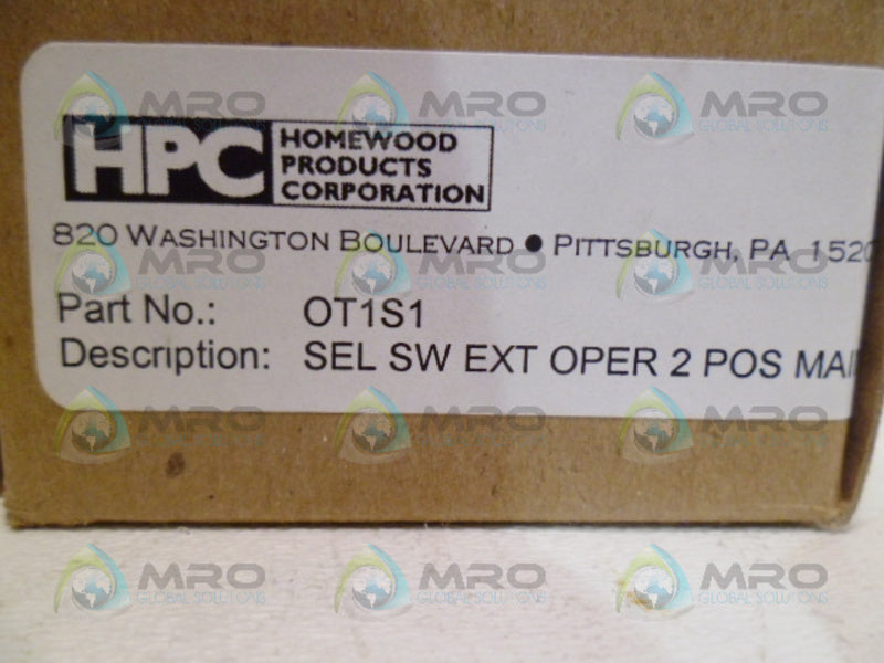 HPC OT1S1 SEL SW EXT OPER 2 POS MAIN NSMP
