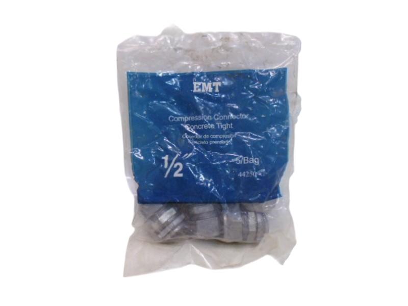 EMT 44250 COMPRESSION CONNECTOR (PK OF 5) NSMP
