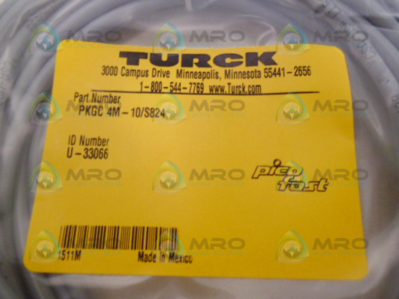 TURCK PKGC 4M-10/S824 MOLDED CORDSET NSMP