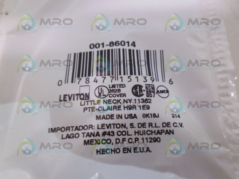 LEVITON 001-86014 BLANK WALL PLATE NSMP