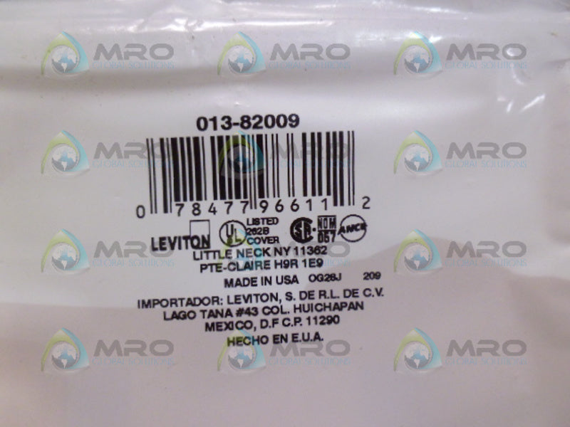 LEVITON 013-82009 ELECTRICAL WALL PLATE NSMP