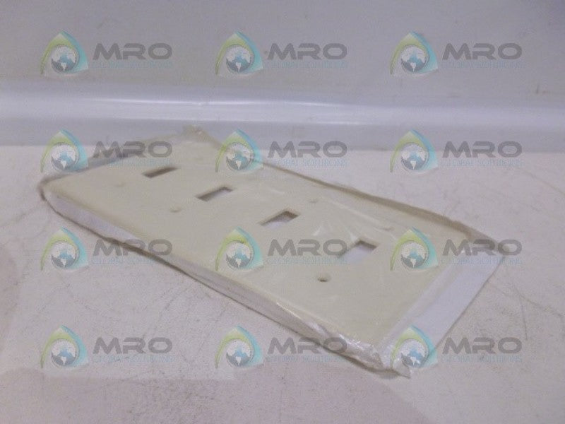 LEVITON 001-82012 4-GANG PLATE BEIGE NSMP