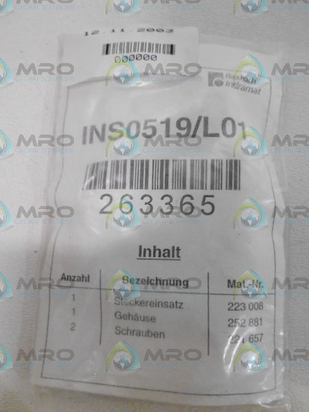 REXROTH INS0519/L01 CONNECTOR PLUG NSNP