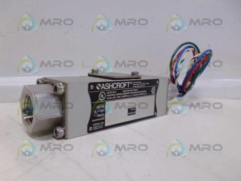 ASHCROFT FPSN7JS07 XNH PRESSURE SWITCH UNMP