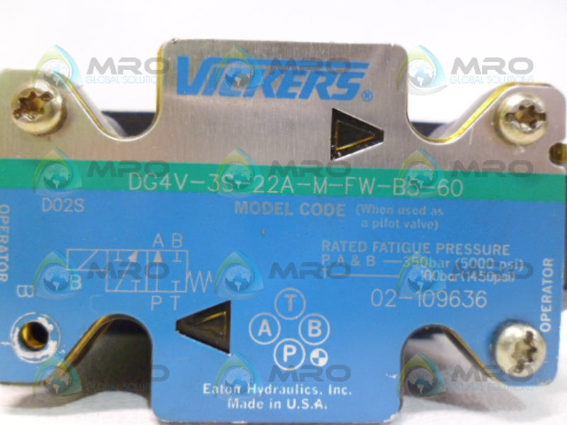 VICKERS DG4V-3S-22A-M-FW-B5-60 DIRECTIONAL VALVE   NSNP