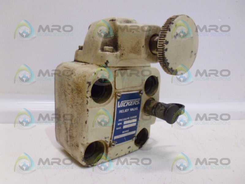 VICKERS CG06BY50 RELIEF VALVE (AS PICTURED) UNMP