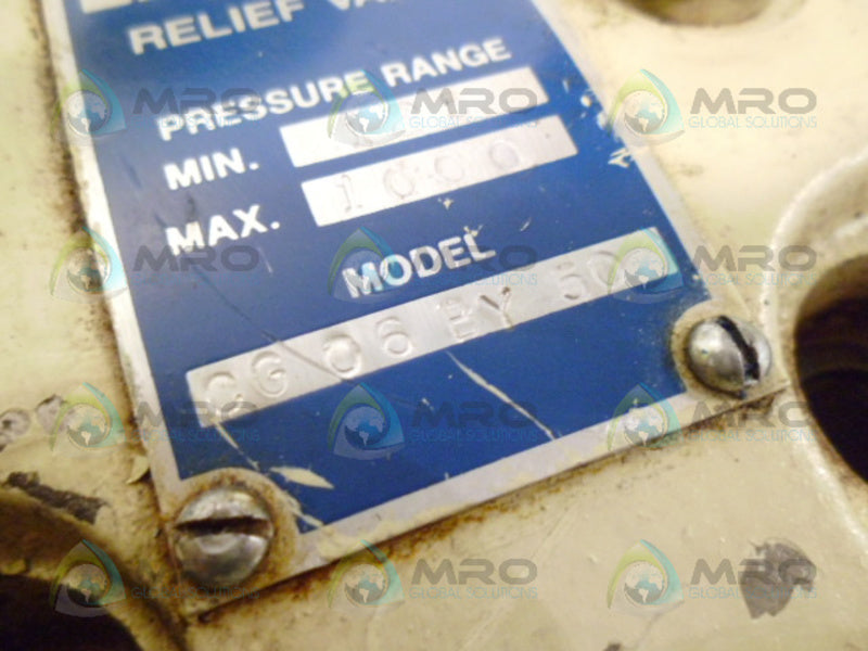VICKERS CG06BY50 RELIEF VALVE (AS PICTURED) UNMP
