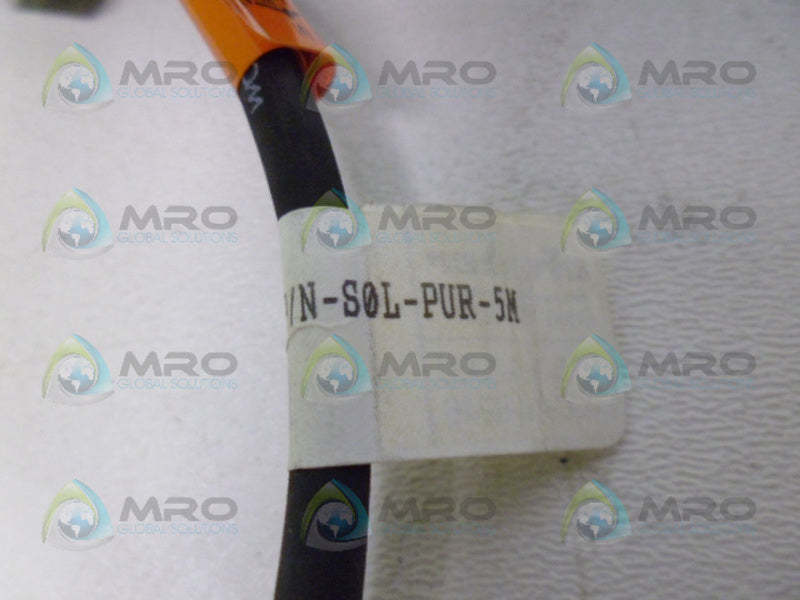 IFM EFECTOR U80410 US/2-DC-P/N-SOL-PUR-5M CABLE CONNECTOR UNMP