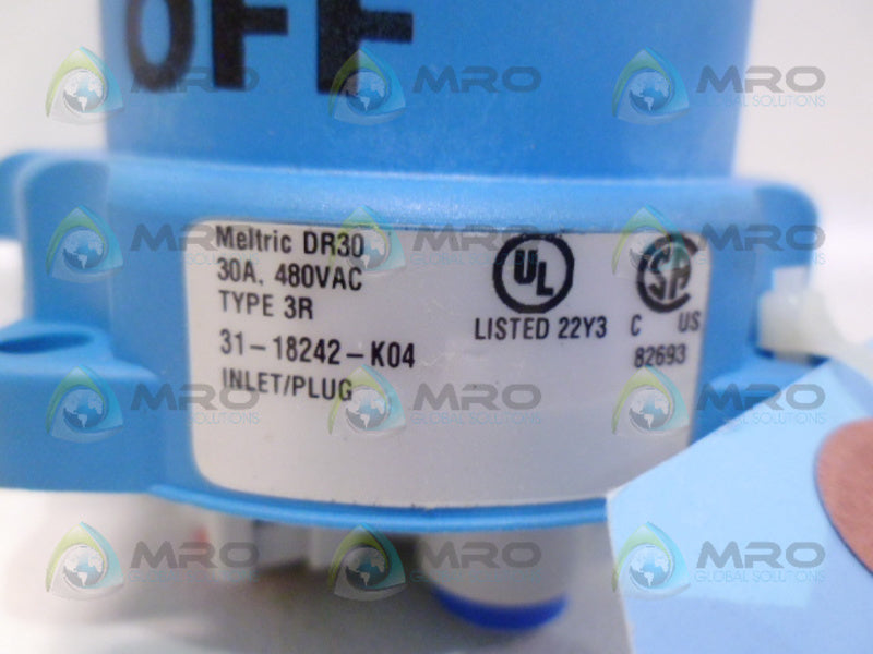 MELTRIC 31-18242-K04 INLET/PLUG TYPE 3R NSMP