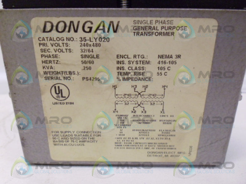 DONGAN 35-LY020 TRANSFORMER NSNP