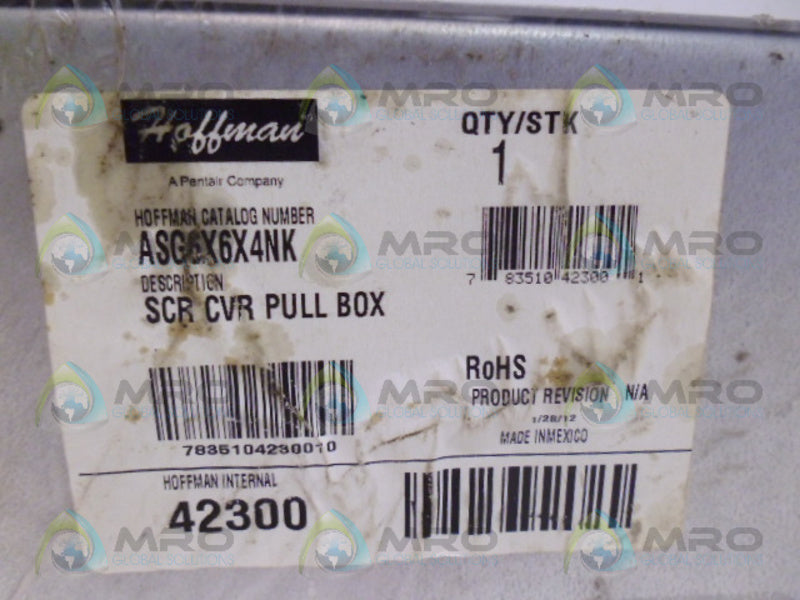 HOFFMAN ASG6X6X4NK NSMP