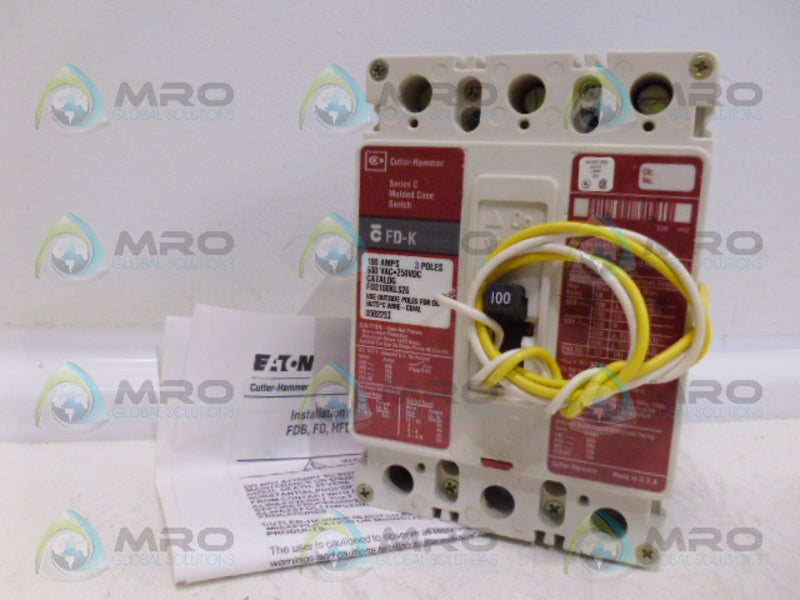 CUTLER HAMMER FD3100KLS26 CIRCUIT BREAKER NSMP